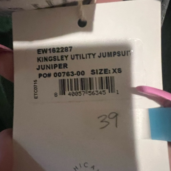 NWT ETICA Kingsley Utility Jumpsuit in Juniper, Various Sizes - Picture 5 of 8
